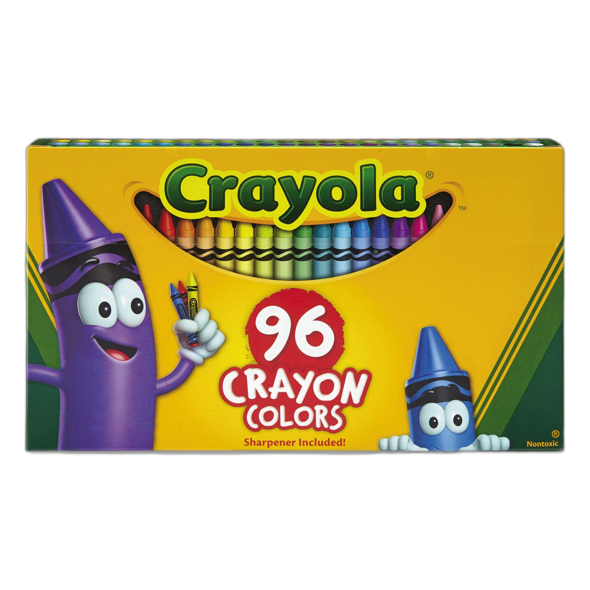 Crayola 520096 Classic Color Crayons in Flip-Top Pack with Sharpener, 96 Colors