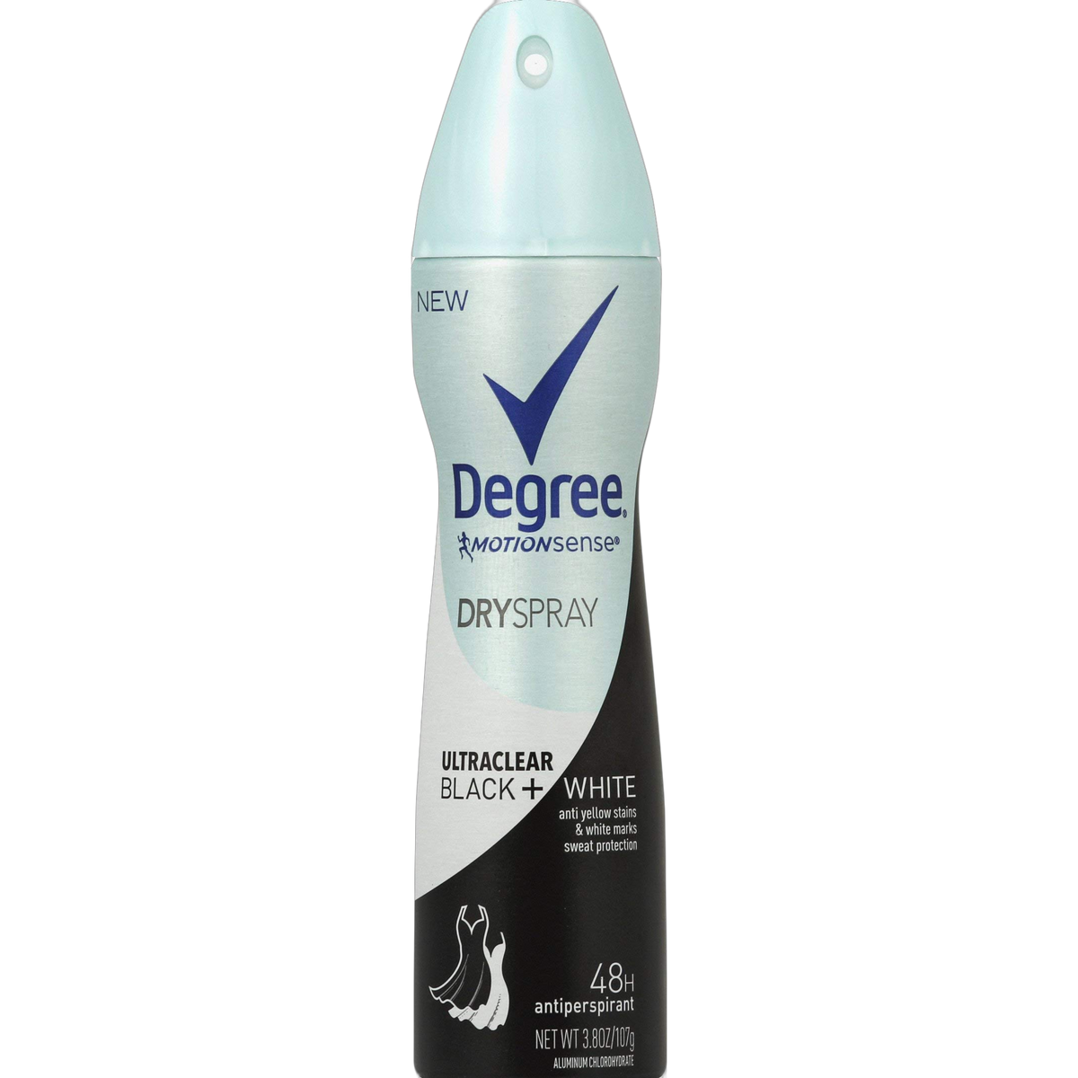 Degree UltraClear Antiperspirant Deodorant Dry Spray, Black+White, 3.8 oz