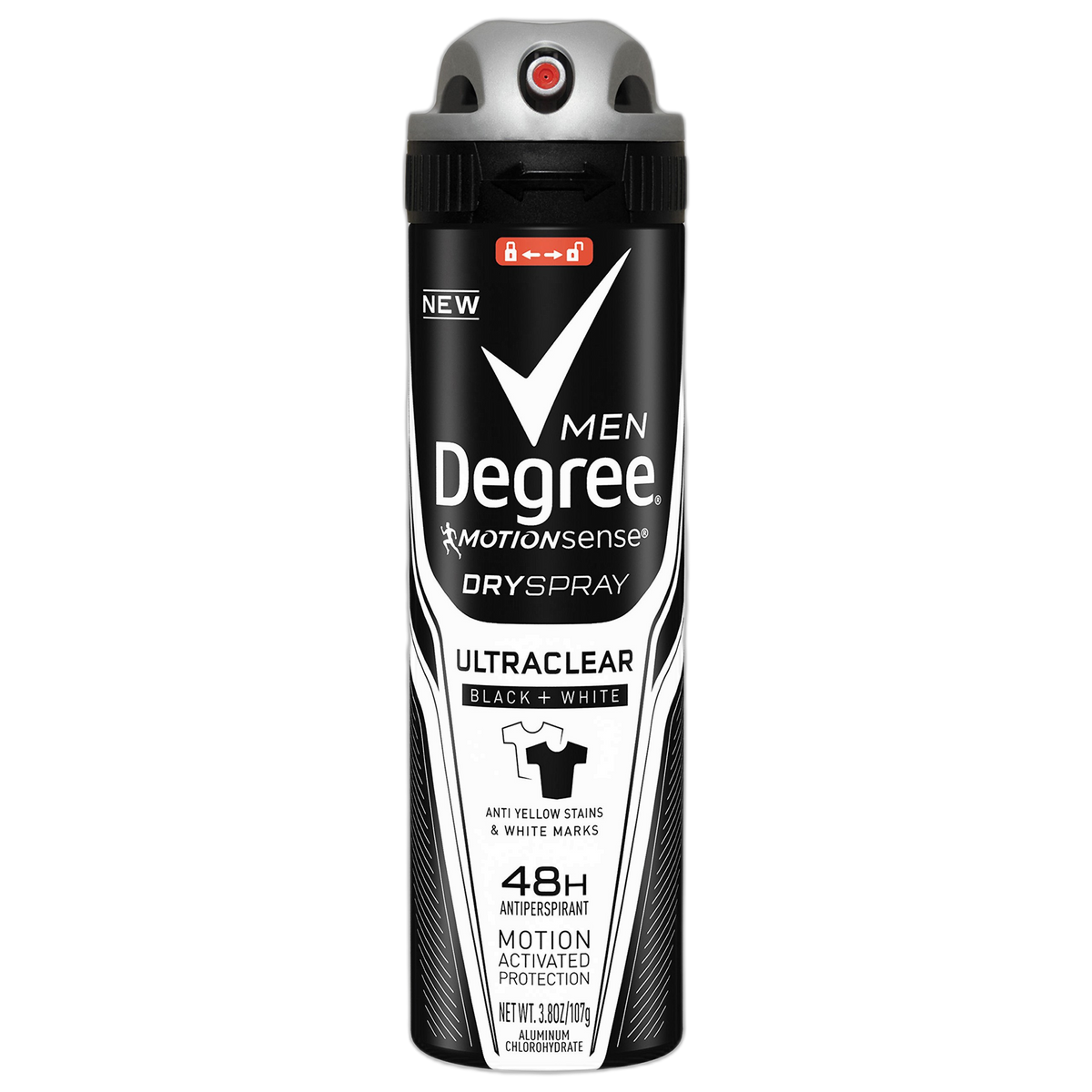 Degree Ultraclear Men's Antiperspirant Deodorant Dry Spray, Black/White, 3.8 Ounce (Pack of 1)