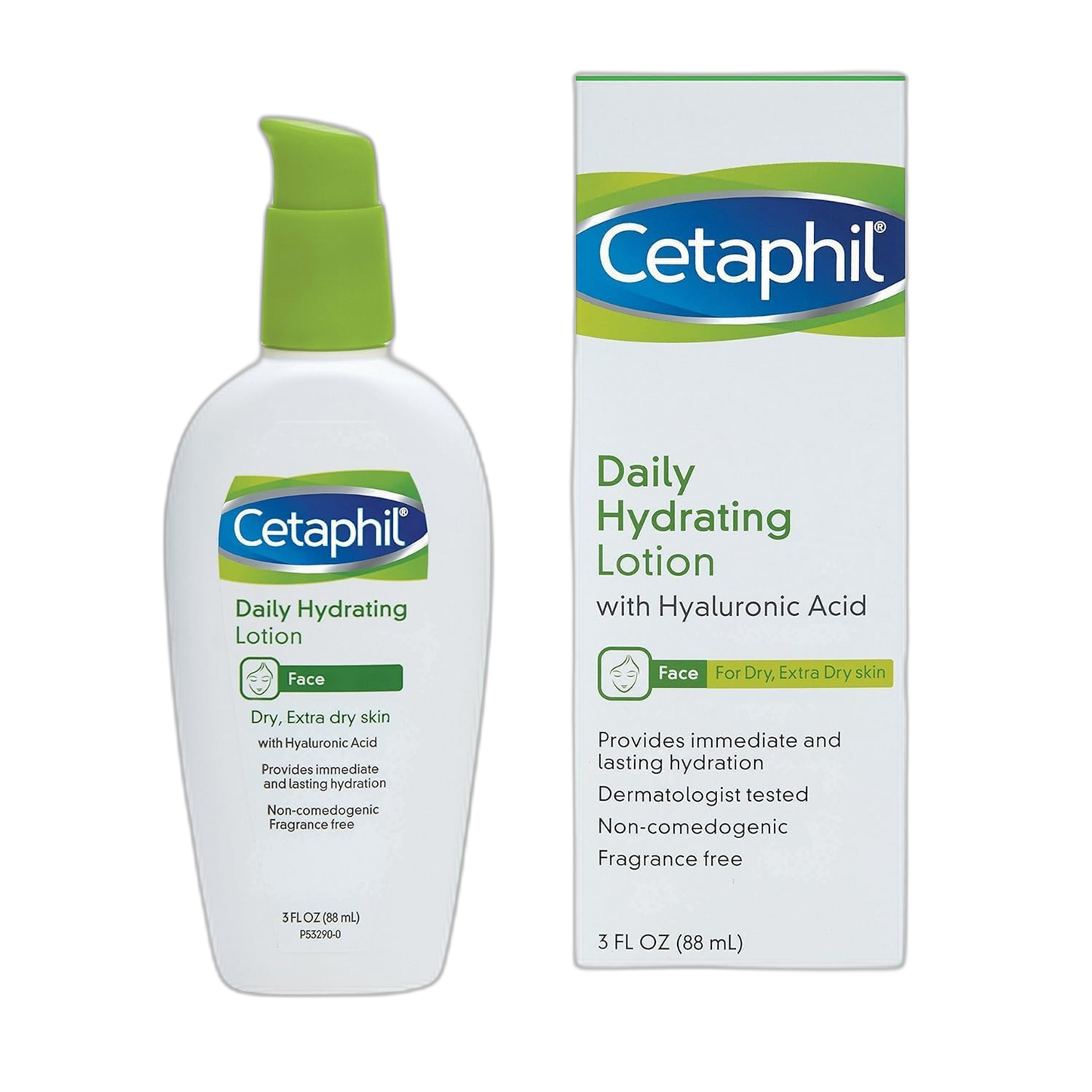 Cetaphil Daily Hydrating Lotion with Hyaluronic Acid, 3 Fluid Ounce