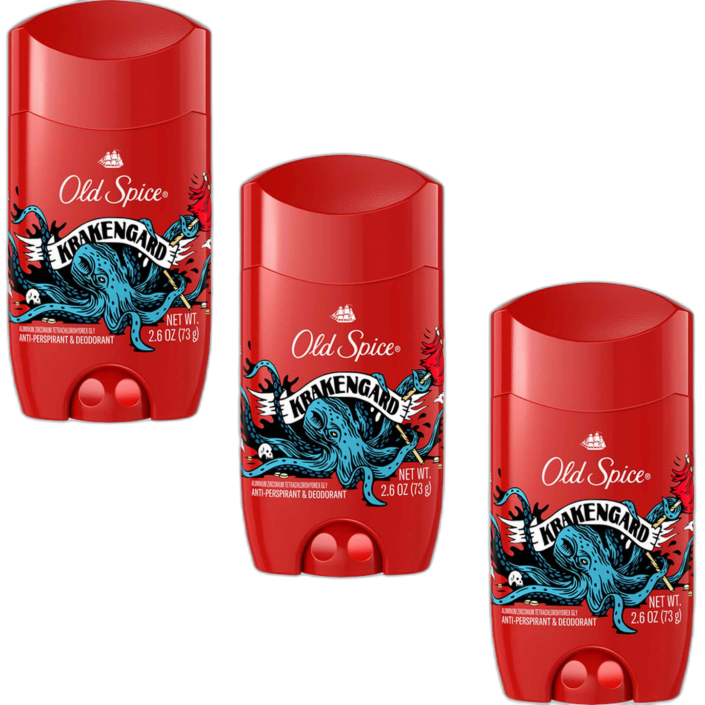 Old Spice Wild Collection Antiperspirant & Deodorant Krakengard, 2.6 Ounce (Pack of 3)