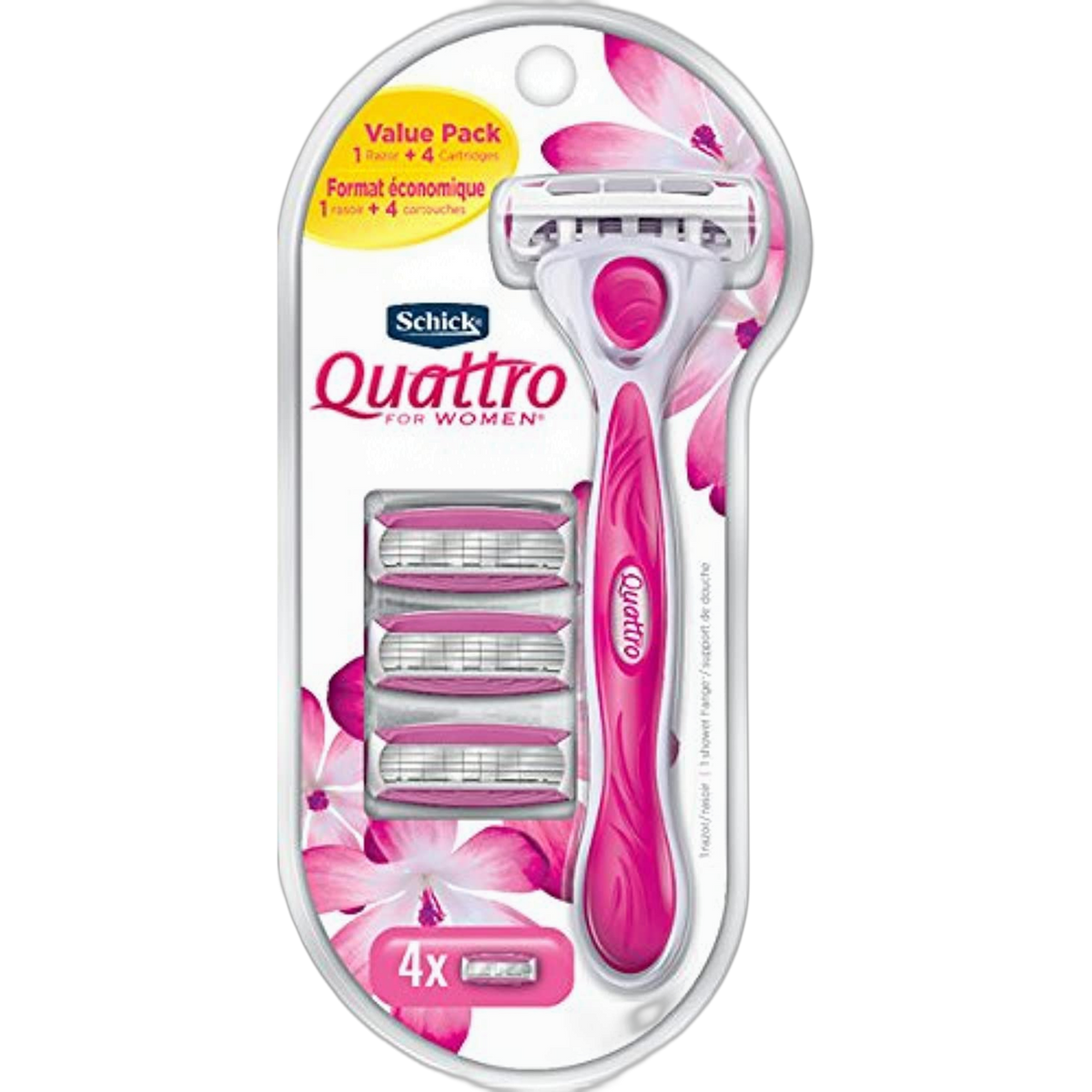 Schick Quattro Value Pack Razor with Blades for Women, 1 Set