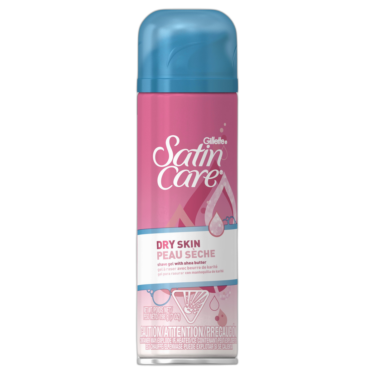 Gillette Satin Care Shave Gel, Dry Skin, 7 Ounce