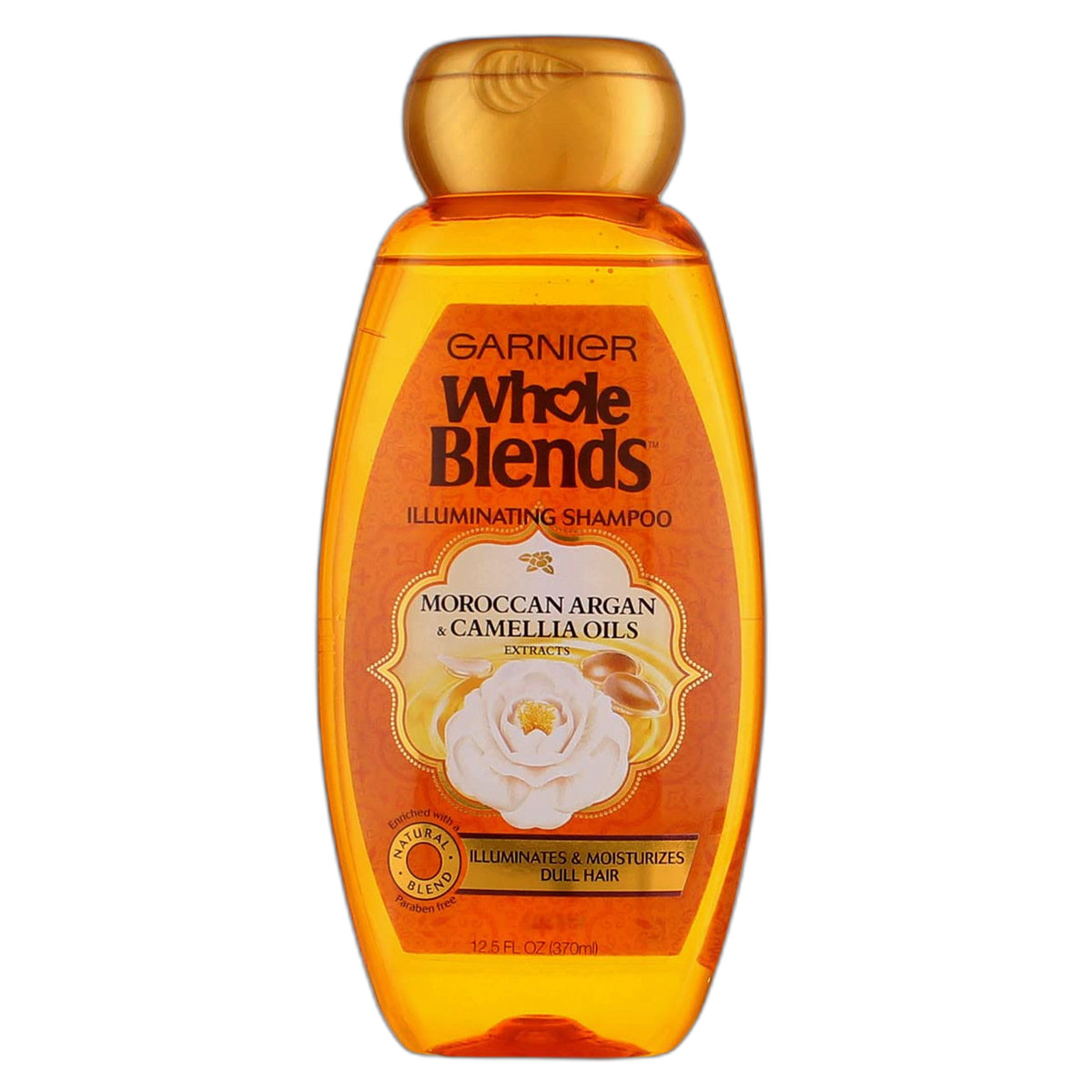 Garnier Whole Blends Shampoo Moroccan Argan Camellia 12.5 Ounce (370ml) (3 Pack)
