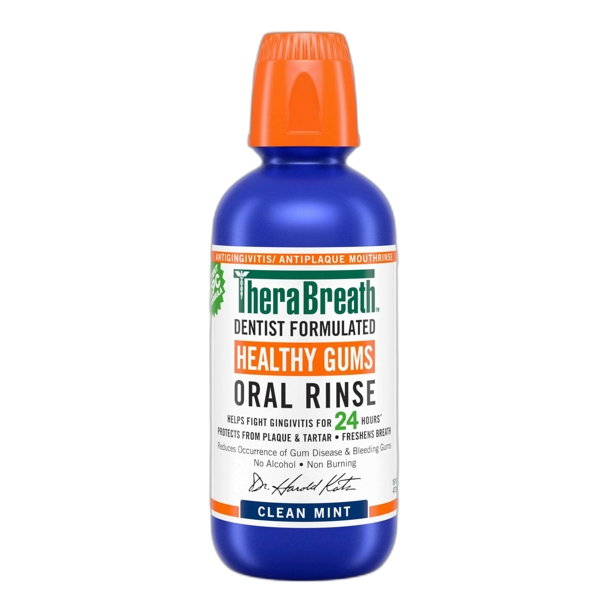 TheraBreath Healthy Gums Oral Rinse Clean Mint Flavor 16 fl oz 473 ml