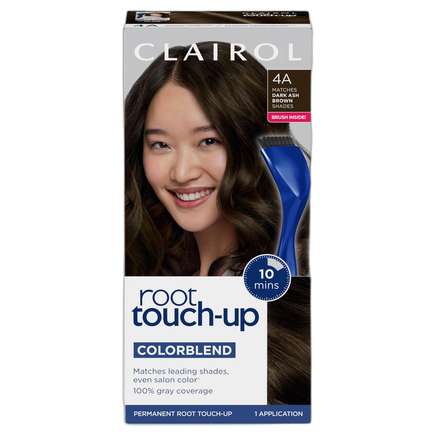 Clairol Root Touch-Up by Nice'n Easy Permanent Hair Dye, 4A Dark Ash Brown Hair Color, Pack of 1