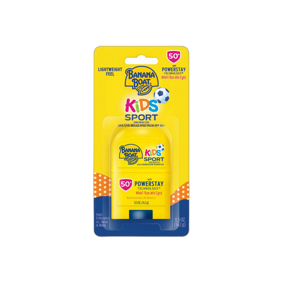 Banana Boat Sport Kids Sunscreen Stick SPF 50, 0.5oz | Travel Size Sunscreen for Kids, Childrens Sunblock SPF 50, Oxybenzone-Free, 0.5oz