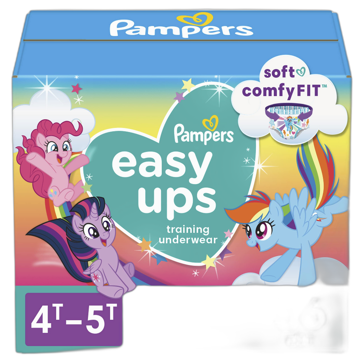 Pampers Training Pants - Easy Ups Girls & Boys - Size 4T-5T, 56 Count, My Little Pony Potty Underwear (Packaging May Vary)