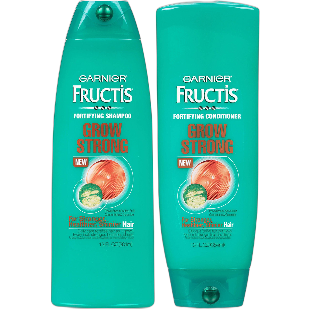 Garnier Fructis Grow Strong Shampoo and Conditioner Set, For Stronger, Healthier, Shinier Hair, 13 Fl Ounces Each