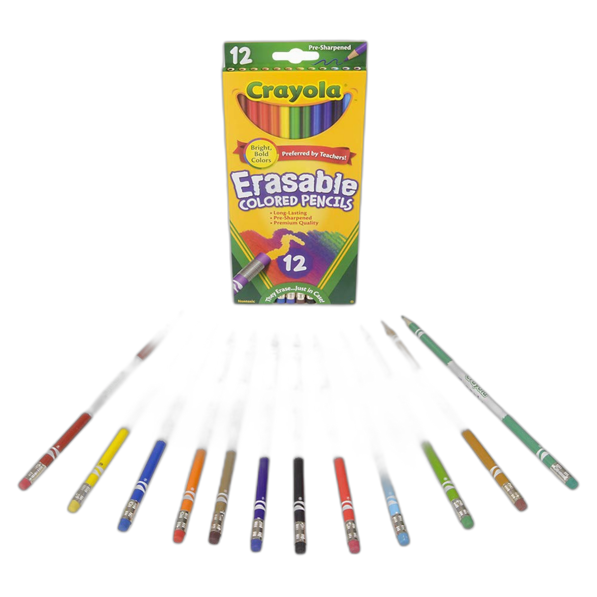 CRAYOLA LLC FORMERLY BINNEY & SMITH BIN684412 12 CT. ERASABLE COLORED PENCILS