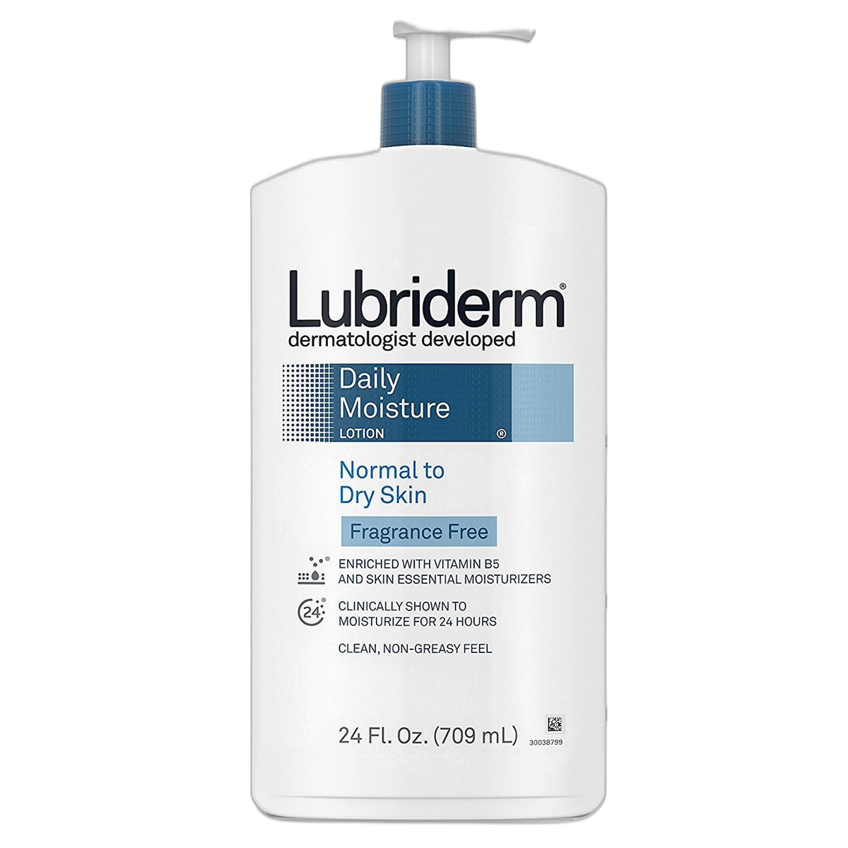 Lubriderm Daily Moisture Lotion Fragrance-Free 24 Ounce Normal to Dry (709ml) (3 Pack)