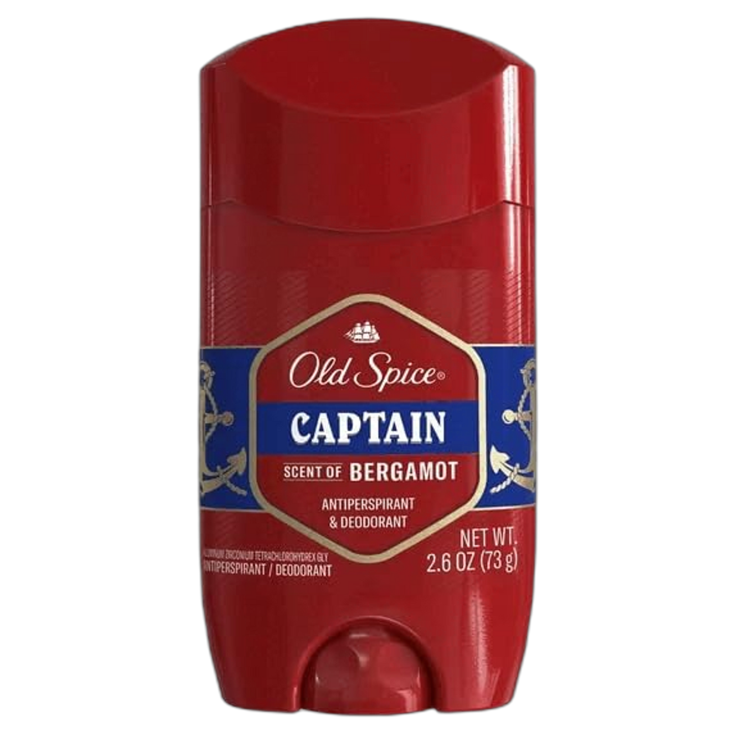 Old Spice Anti-Perspirant and Deodorant Stick, Captain, 2.6 oz (Pack of 2)