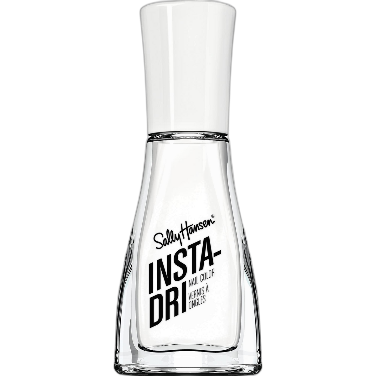 Sally Hansen Insta-Dri, White On Time, Quick Dry, Long Lasting, Semi Opaque, Shiny White Nail Polish