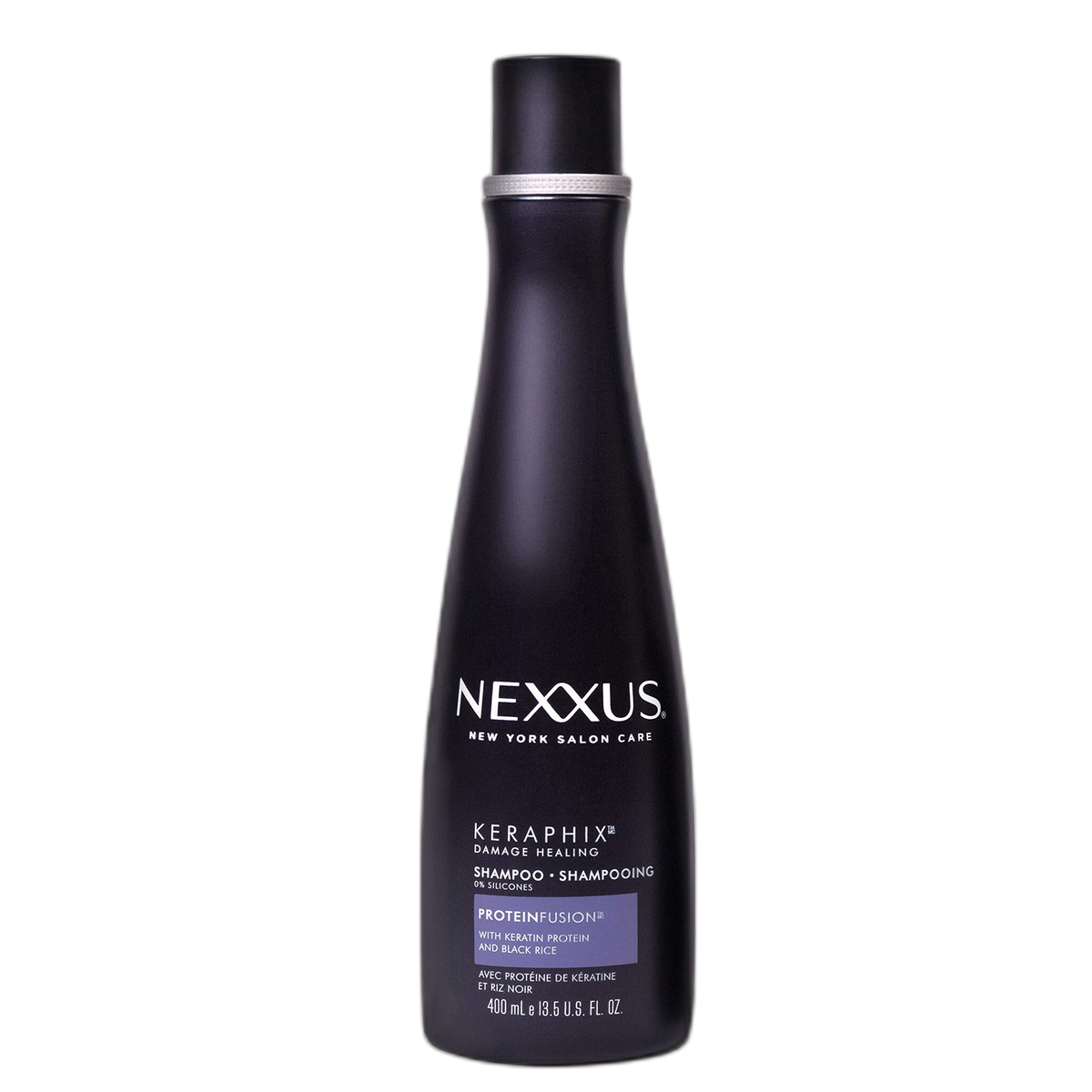 Nexxus Keraphix Shampoo for Damaged Hair Keraphix with ProteinFusion Silicone-Free with Keratin Protein and Black Rice 13.5 oz