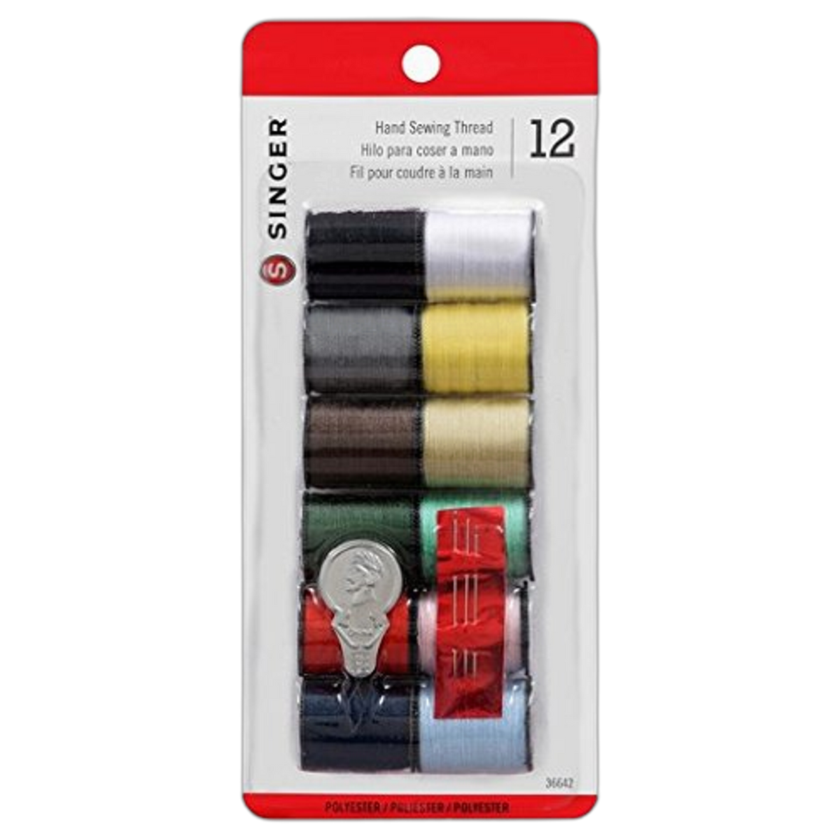 Singer 12pk with Threader - Assorted Colors