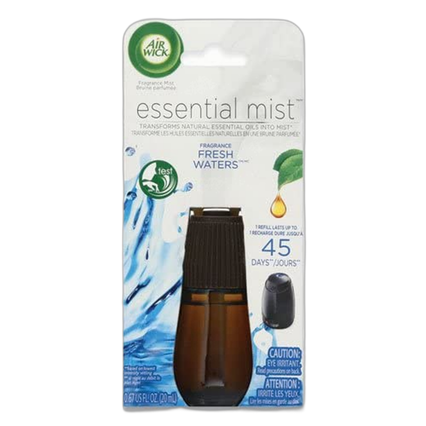 Air Wick Essential Mist Fragrant Mist Diffuser Refill, Fresh Water Breeze 0.67 oz (Pack of 6)