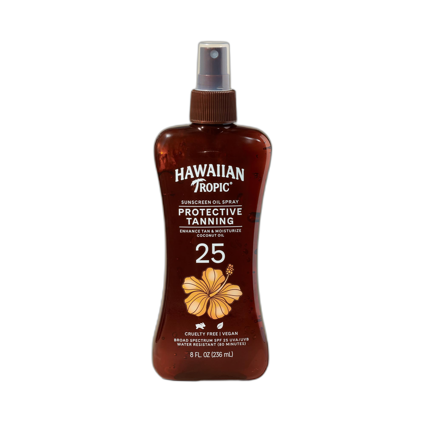 Hawaiian Tropic Tanning Oil Pump Spray, SPF 25, 8 Fl Oz