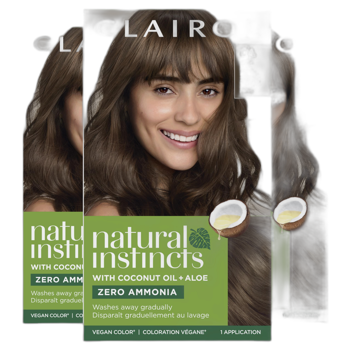Clairol Natural Instincts Demi-Permanent Hair Dye, 6A Light Cool Brown Hair Color, Pack of 3