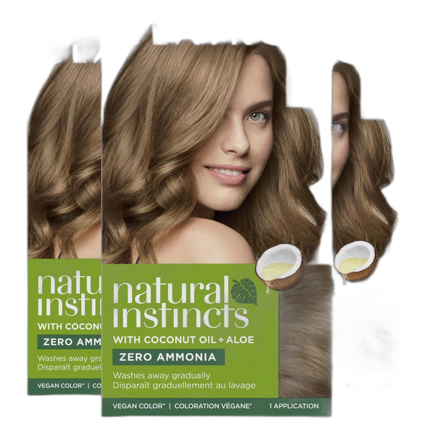 Clairol Natural Instincts Demi-Permanent Hair Dye, 7 Dark Blonde Hair Color, Pack of 3