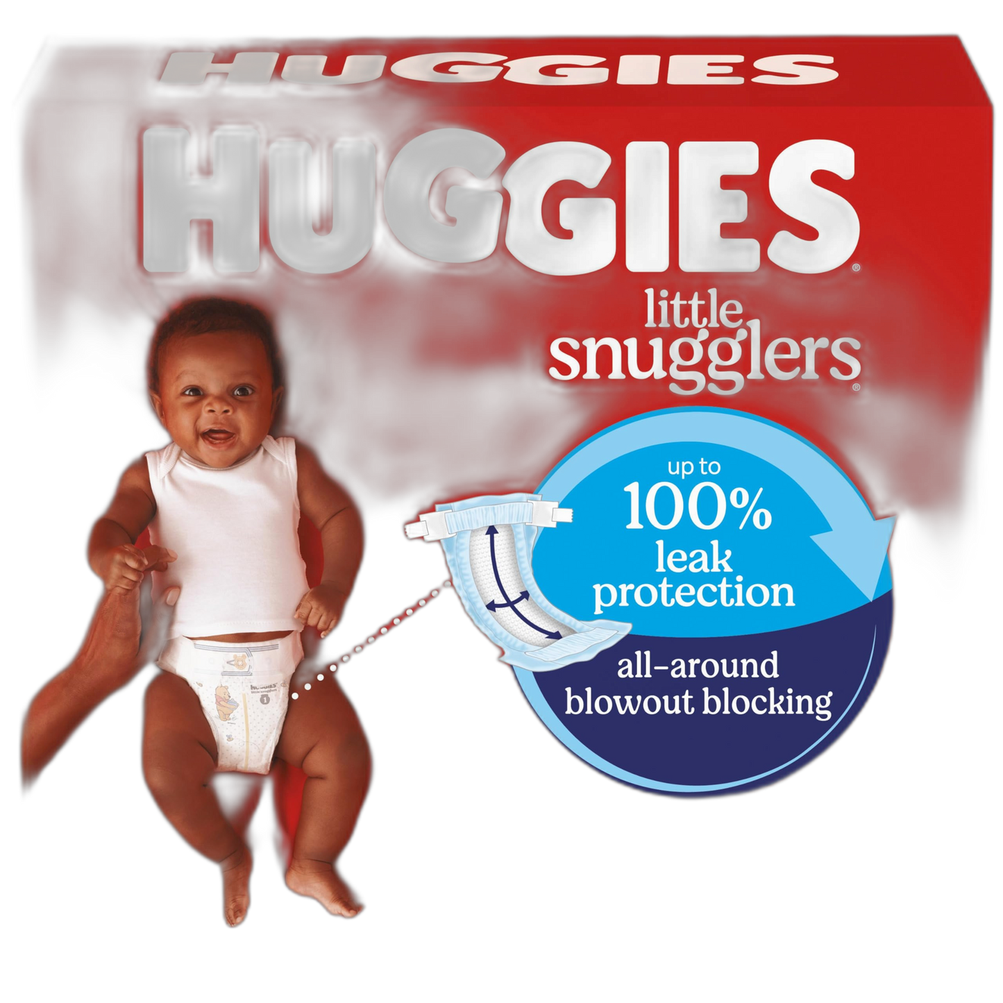 Huggies Size 1 Diapers, Little Snugglers Baby Diapers, Size 1 (8-14 lbs), 96 Count, Packaging May Vary