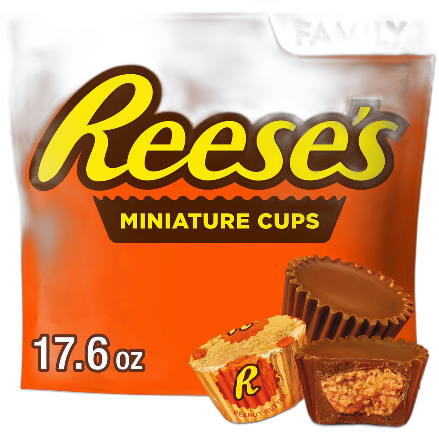 REESE'S Miniatures Milk Chocolate Peanut Butter Cups, Candy Family Pack, 17.6 oz