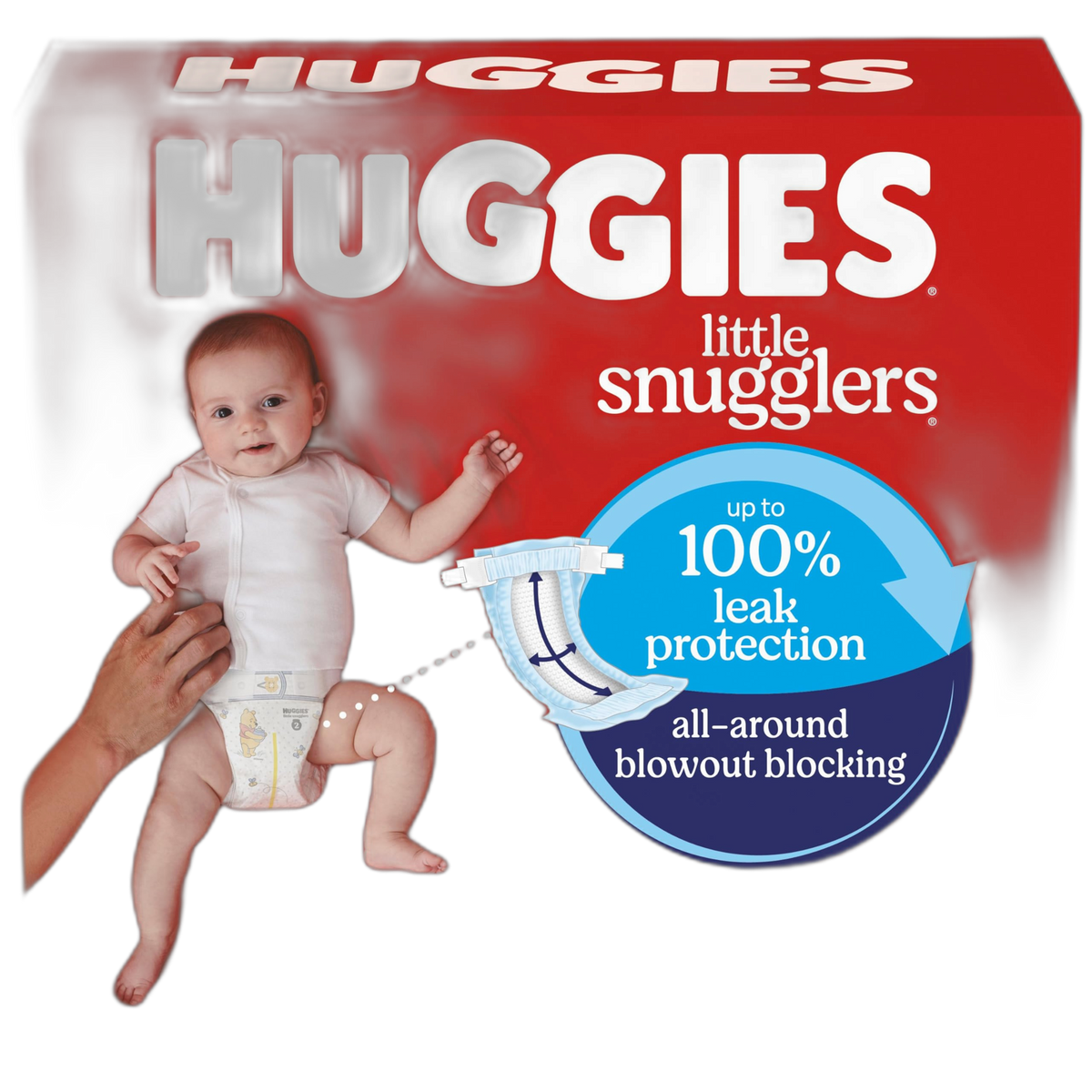 Huggies Size 2 Diapers, Little Snugglers Baby Diapers, Size 2 (12-18 lbs), 84 Count, Packaging May Vary