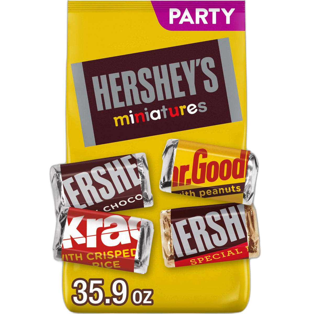 HERSHEY'S Miniatures Assorted Chocolate Candy Party Pack, 35.9 oz