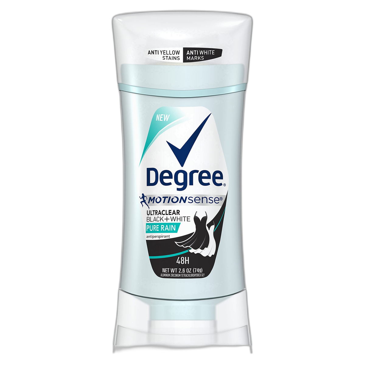 Degree Women UltraClear Antiperspirant Deodorant Black+White Pure Rain 2.6 oz