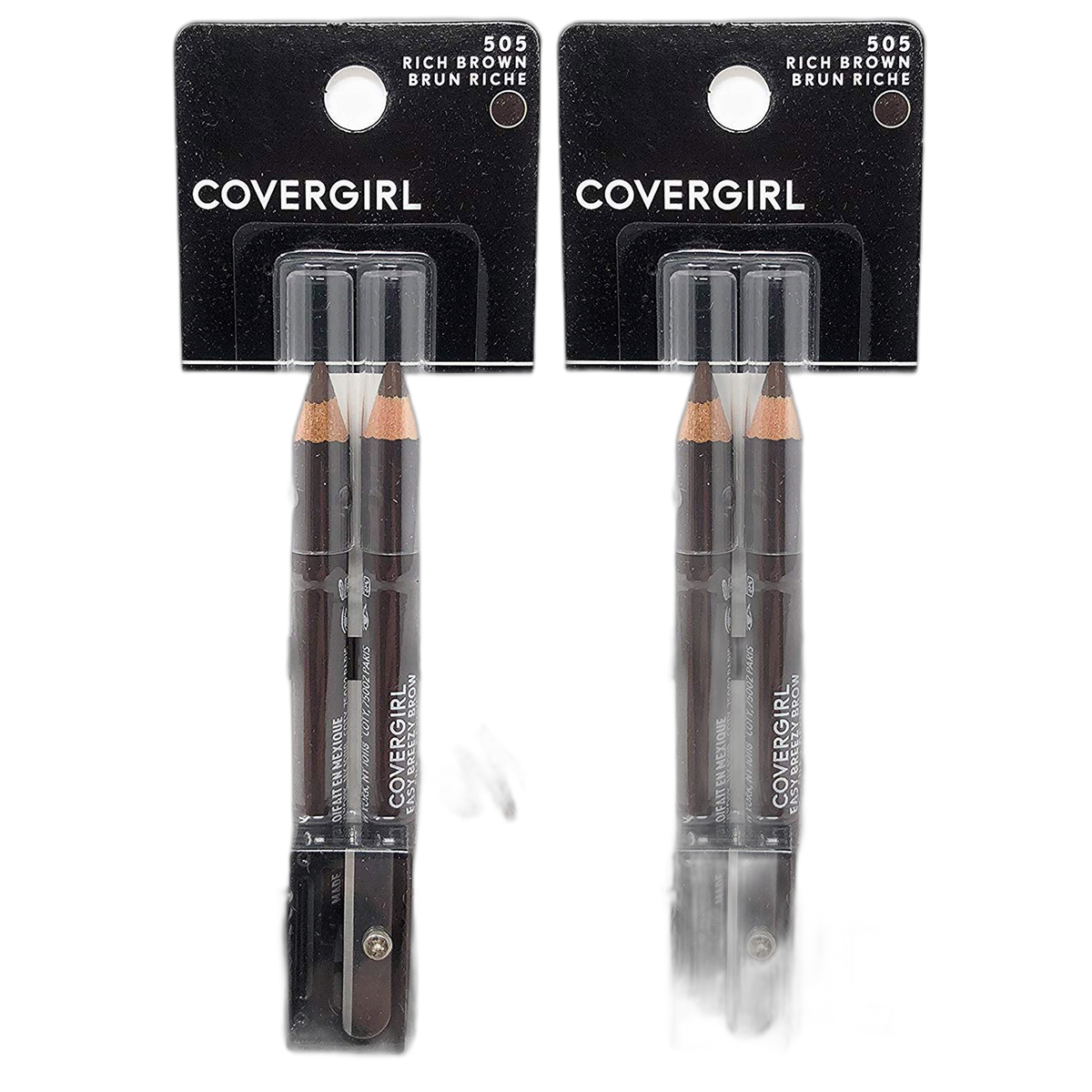 CoverGirl Brow & Eye Makers Brow Shaper & Eyeliner, Midnight Brown 505.06 oz (Pack of 2)