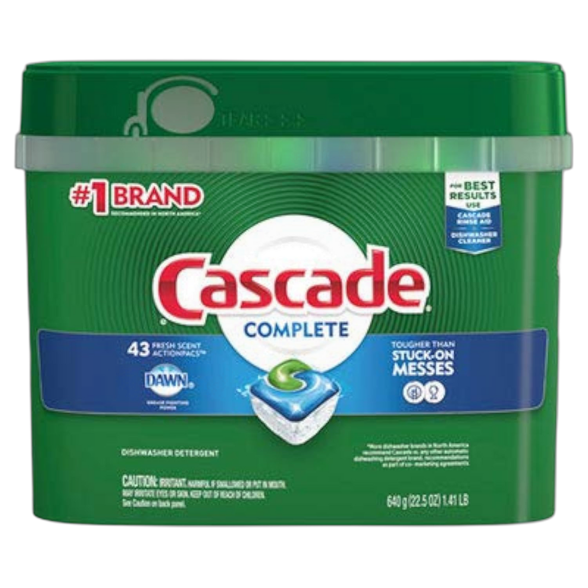 Cascade Complete ActionPacs Dishwasher Detergent, Fresh Scent, Box of 43 Detergent Packs