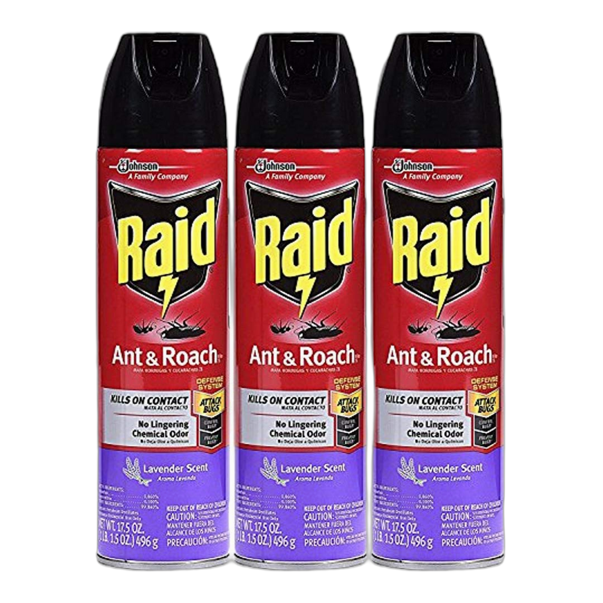 Raid Ant & Roach Killer Lavender (17.5 Ounce (Pack of 3))