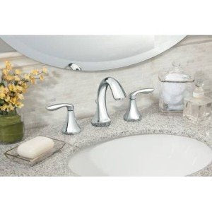 Moen Eva Oil-Rubbed Bronze Two-Handle High-Arc 8-Inch Widespread Bathroom Faucet with Drain Assembly, Valve Required, T6420ORB