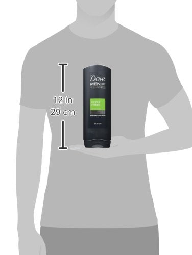 Dove Men+Care Body and Face Wash Extra Fresh 18 oz for Dry Skin Effectively Washes Away Bacteria While Nourishing Your Skin (3 pack)