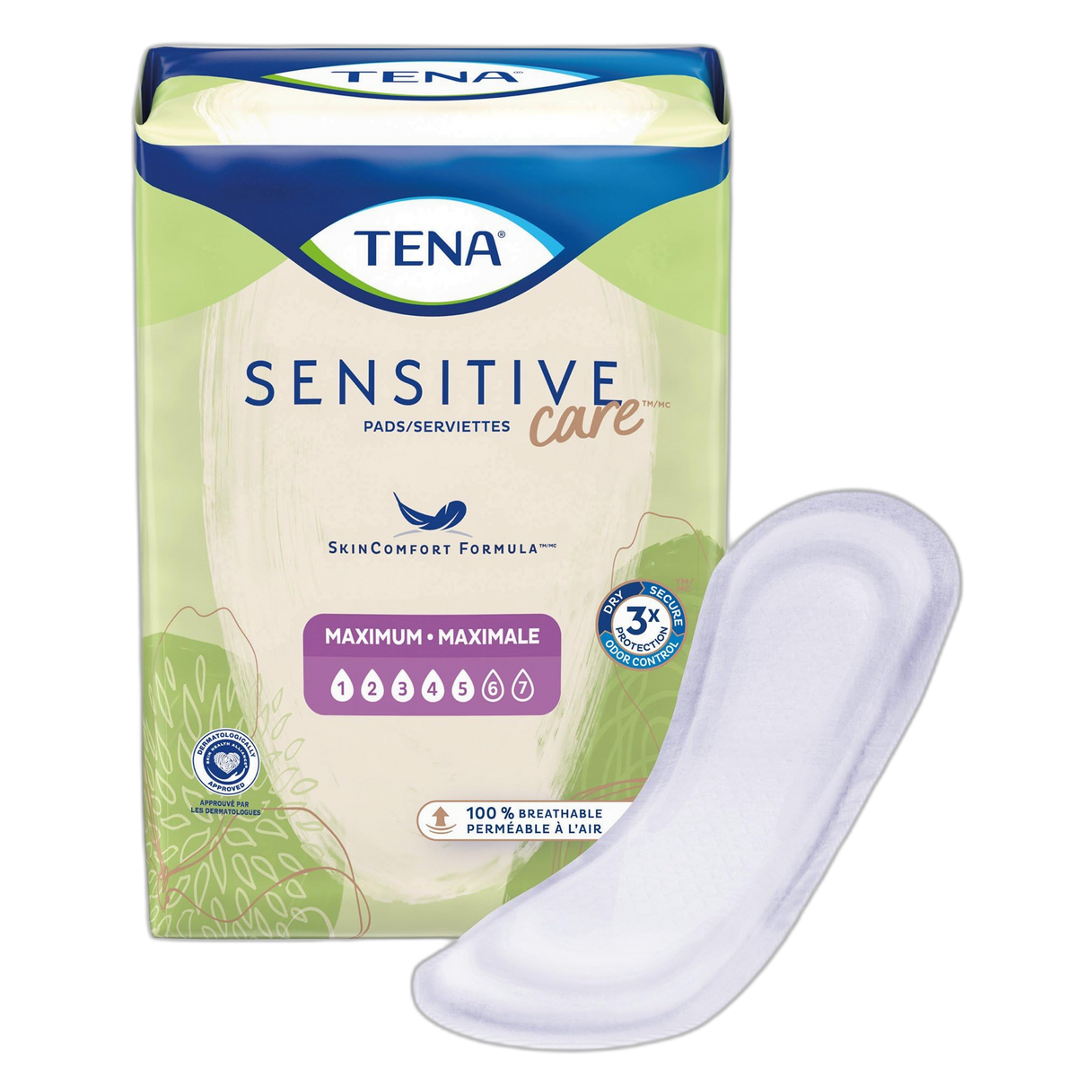 TENA Sensitive Care Maximum Pads, Regular Length, 56 count