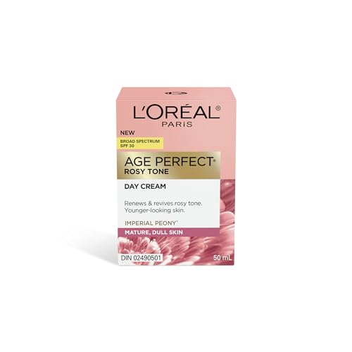 L'Oreal Paris Skincare Age Perfect Rosy Tone Face Moisturizer with SPF 30, LHA and Imperial Peony, Anti-Aging Day Cream for Face, Non-greasy, 1.7 oz
