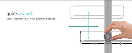 simplehuman Adjustable Shower Caddy, Stainless Steel and Anodized Aluminum