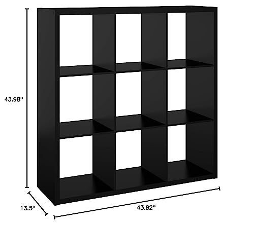 ClosetMaid 4593 Decorative Open Back 9-Cube Storage Organizer, Black