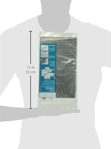 Chartpak Self-Adhesive Vinyl Capital Letters and Numbers, 2 Inches High, Black, 77 per Pack (01050)