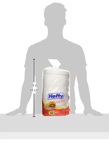 Hefty Medium Round Foam Disposable Plates - 200 Count