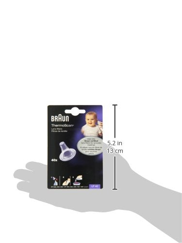 Braun ThermoScan Lens Filters for Ear Thermometer, Disposable Covers, Clear, 40 Count, FSA and HSA Eligible