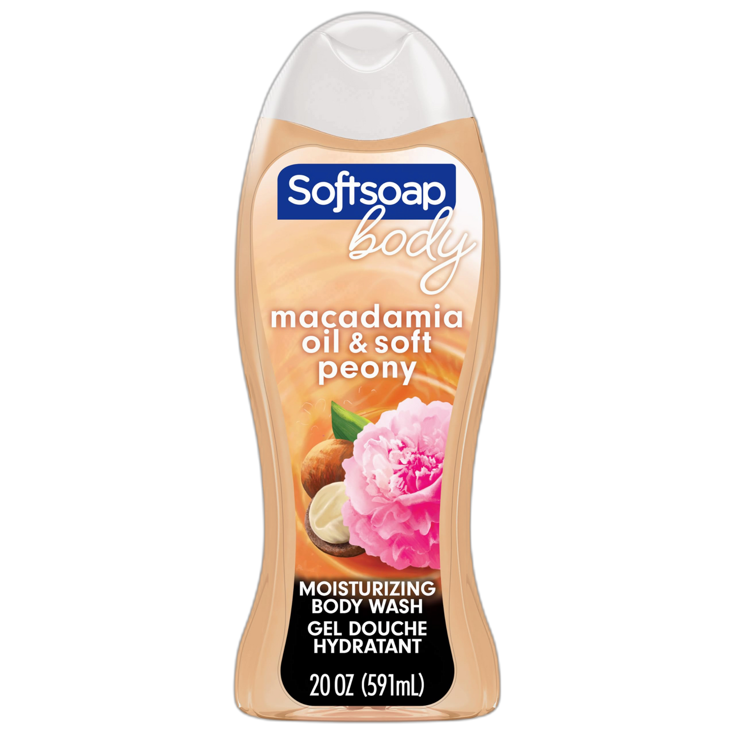 Softsoap Moisturizing Body Wash, Luminous Oils Macadamia Oil & Peony - 20 Fluid Ounce
