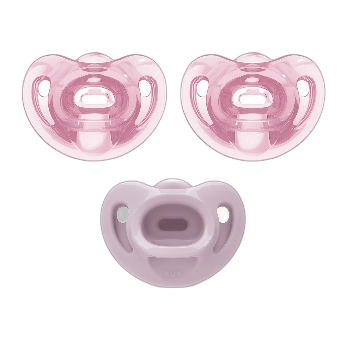 NUK Comfy Orthodontic Pacifiers, 0-6 Months, 3 count (Pack of 1)