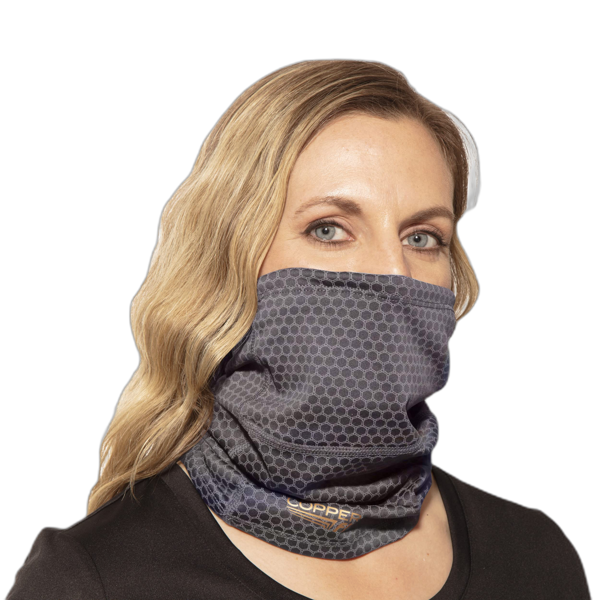 Copper Fit Unisex Adult Guardwell Face Cover and Neck Gaiter, Charcoal