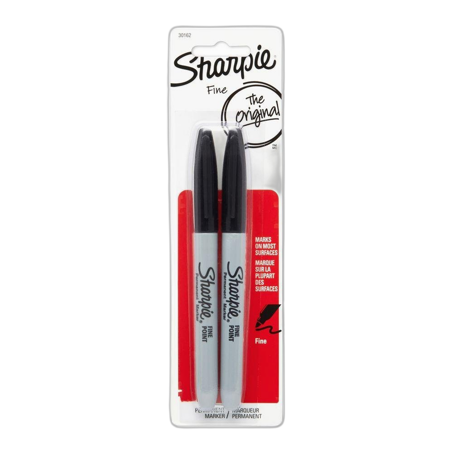 Sharpie Permanent Markers, Fine Point, Black, 2 Ct