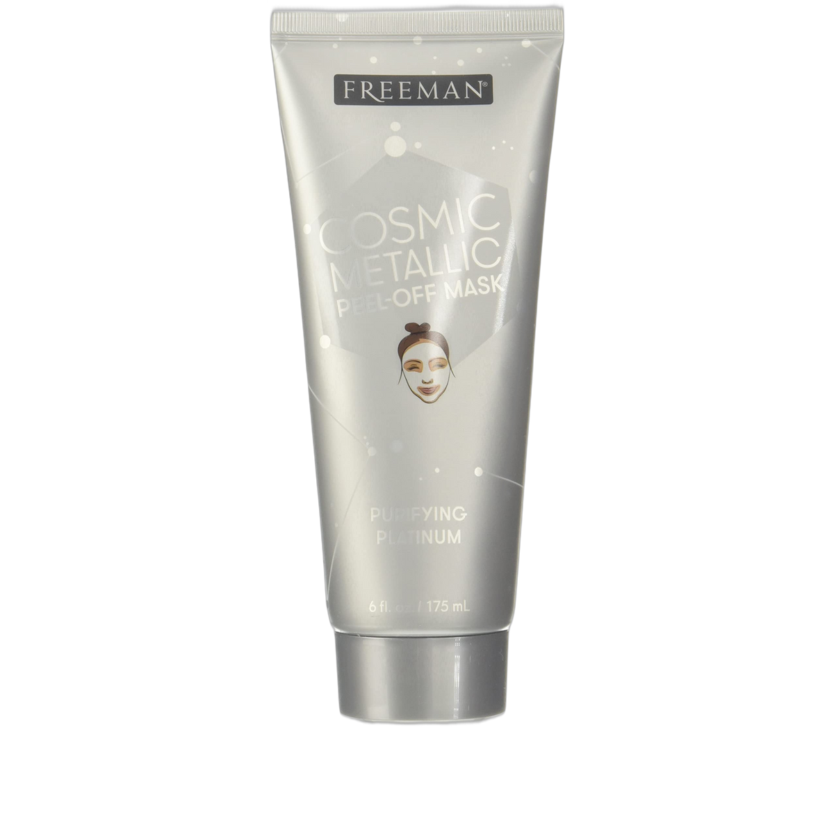 Freeman Cosmic Metallic Peel-Off Mask - Purifying Platinum for Women - 6 oz Mask