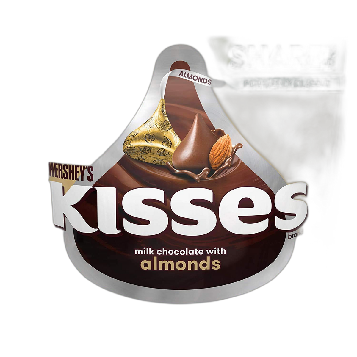 HERSHEY'S KISSES Chocolate Candy with Almonds, 10 oz Bag (Pack of 2)