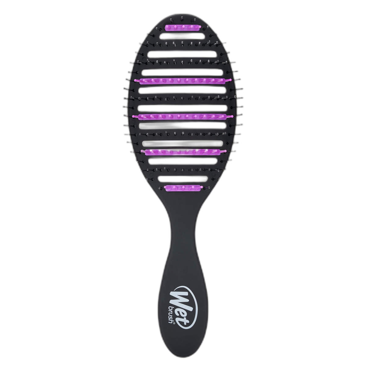 Wet Brush Refresh and Extend Speed Dry Black Detangling Hair Brush -Vented Design and Ultra Soft HeatFlex Bristles Are Blow Dry Safe -Removes Dirt Excess Oils and Impurities-Charcoal Infused Bristles