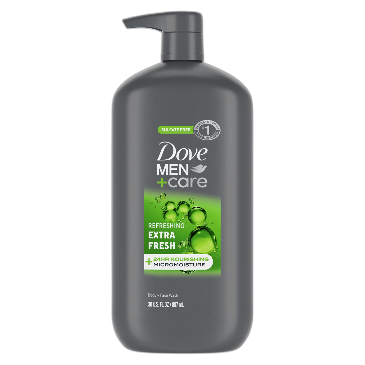 Dove Men+Care Body and Face Wash Refreshing Extra Fresh Men's Body Wash with 24-Hour Nourishing Micromoisture Technology 30 oz