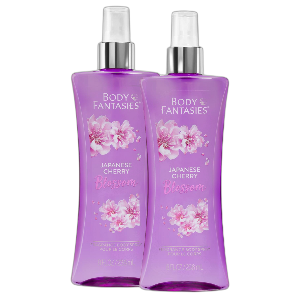 Body Fantasies Signature Fragrance Body Spray, Japanese Cherry Blossom, 8 fl oz (Pack of 2)