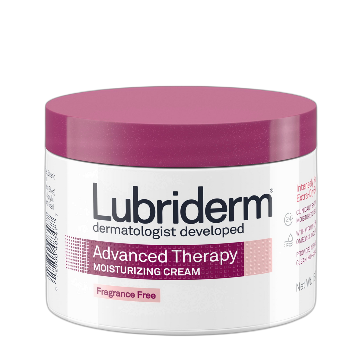 Lubriderm Advanced Therapy Fragrance-Free Moisturizing Cream with Vitamin E and Pro-Vitamin B5, Intense Hydration for Extra Dry Skin, Non-Greasy Formula, 16 fl. oz